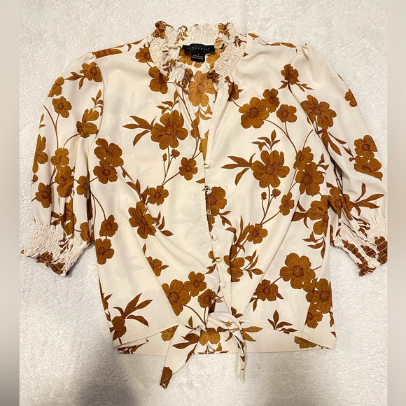 Sanctuary tie front blouse - Picture 4 of 12